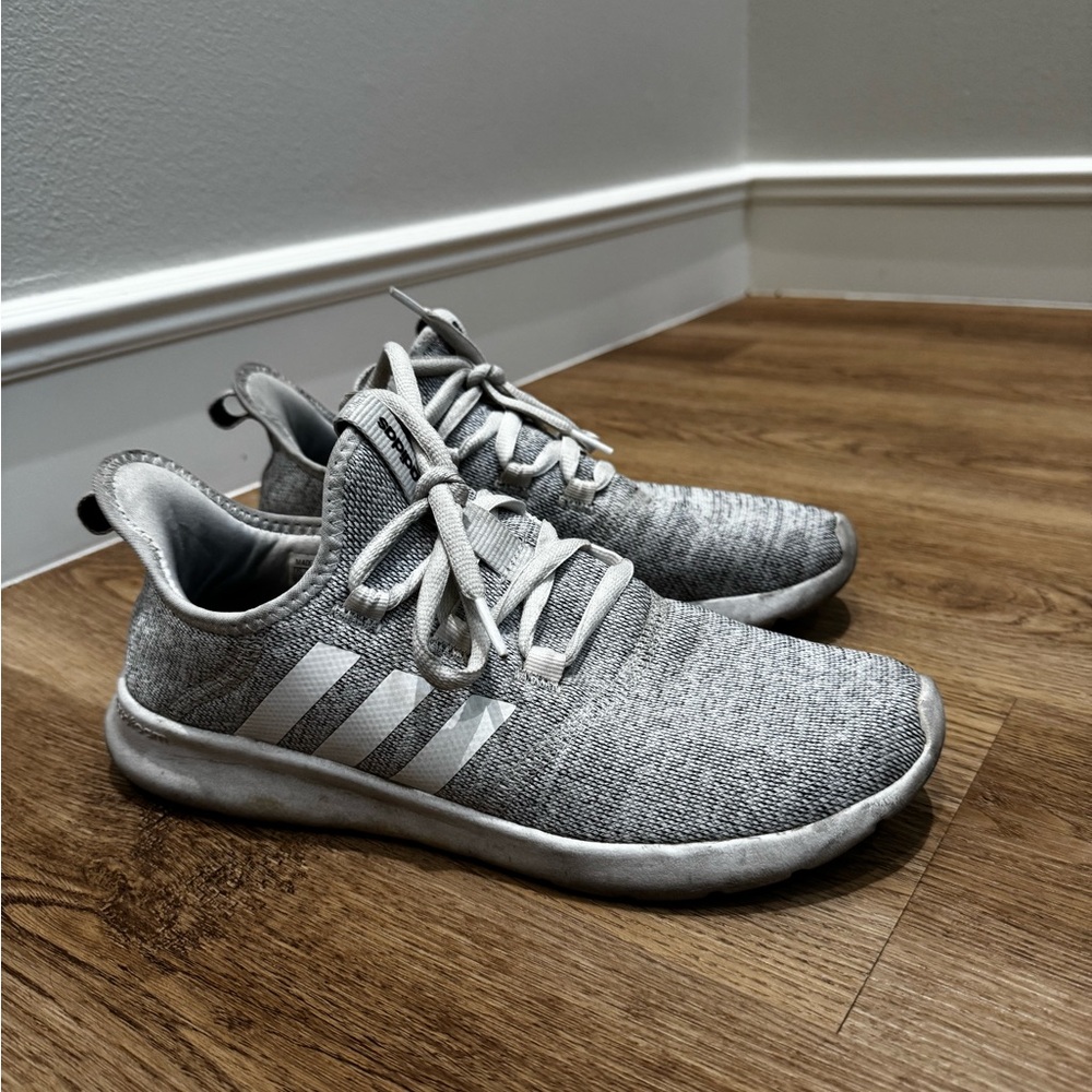 Adidas Light Gray Knit Sneakers